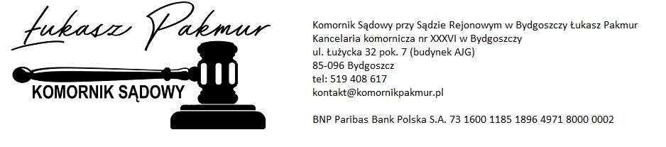 Komornik Sądowy Bydgoszcz – Łukasz Pakmur